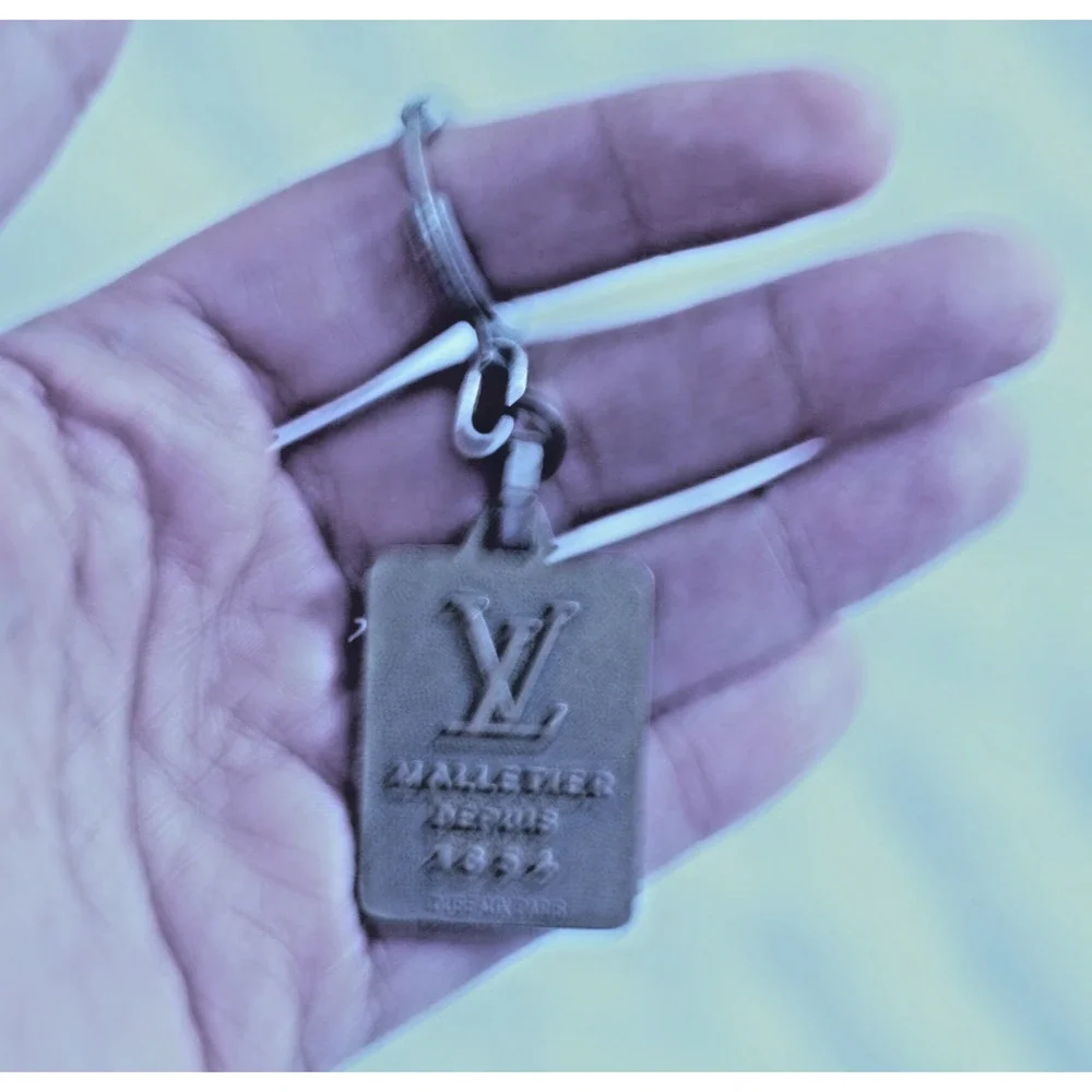 Louis Vuitton Malletier Depuis 1854 Brass LV Key Ring Bag Charm
